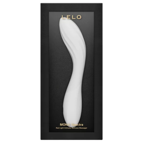 LELO Mona Spectra - gudrs G‑punkta vibrators ar LED gaismu (balts)