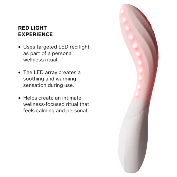 LELO Mona Spectra - gudrs G‑punkta vibrators ar LED gaismu (balts)
