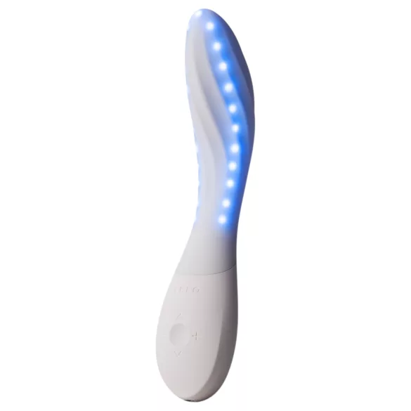 LELO Mona Spectra - gudrs G‑punkta vibrators ar LED gaismu (balts)