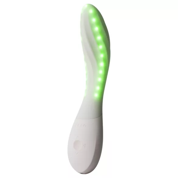 LELO Mona Spectra - gudrs G‑punkta vibrators ar LED gaismu (balts)
