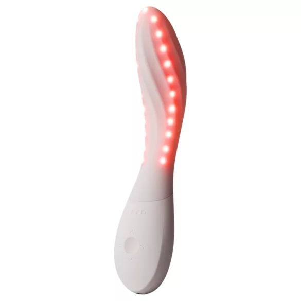 LELO Mona Spectra - gudrs G‑punkta vibrators ar LED gaismu (balts)