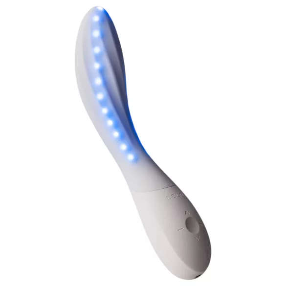 LELO Mona Spectra - gudrs G‑punkta vibrators ar LED gaismu (balts)