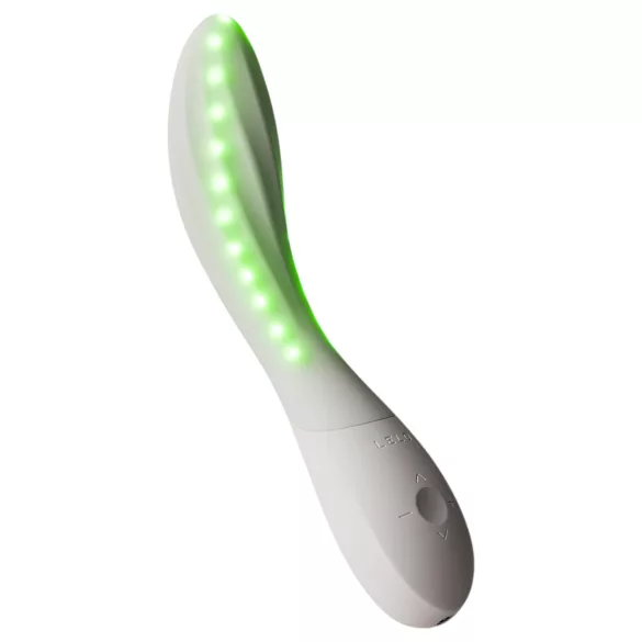 LELO Mona Spectra - gudrs G‑punkta vibrators ar LED gaismu (balts)