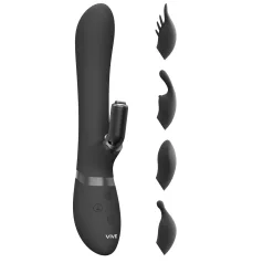 Vive Chou - 4-in-1 klitora sviras vibrators (melns)