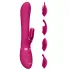 Vive Chou - uzlādējams klitorālais vibrators ar maināmu uzgali rozā