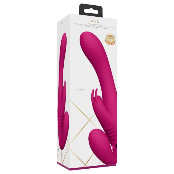 Vive Suki - strap-on vibrators bez stiprinājuma siksnas rozā