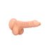 RealRock Dong 7 - dzīvā izskata dildo ar sēkliniekiem (17cm) - dabīgā krāsā