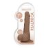 RealRock Dongs - Dzīva izskata dildo ar sēkliniekiem (17 cm) - tumši dabisks