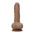 RealRock Dongs - Dzīva izskata dildo ar sēkliniekiem (17 cm) - tumši dabisks
