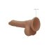 RealRock Dongs - Dzīva izskata dildo ar sēkliniekiem (17 cm) - tumši dabisks