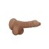 RealRock Dongs - Dzīva izskata dildo ar sēkliniekiem (17 cm) - tumši dabisks