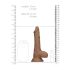 RealRock Dongs - Dzīva izskata dildo ar sēkliniekiem (17 cm) - tumši dabisks