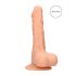 RealRock dildo ar sēkliniekiem 20 cm ādas krāsā