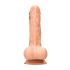 RealRock dildo ar sēkliniekiem 20 cm ādas krāsā