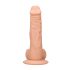 RealRock dildo ar sēkliniekiem 20 cm ādas krāsā
