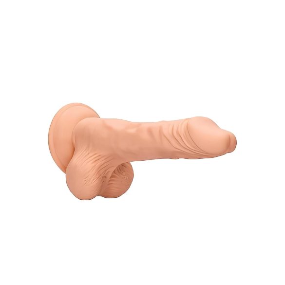 RealRock dildo ar sēkliniekiem 20 cm ādas krāsā