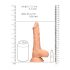 RealRock Dong 8 - Dzīves lieluma dildo ar sēkliniekiem (20 cm) - dabīgs