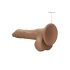 RealRock Dong 10 - dzīvības izmēra dildo ar sēkliniekiem (25 cm) - tumši dabīgs