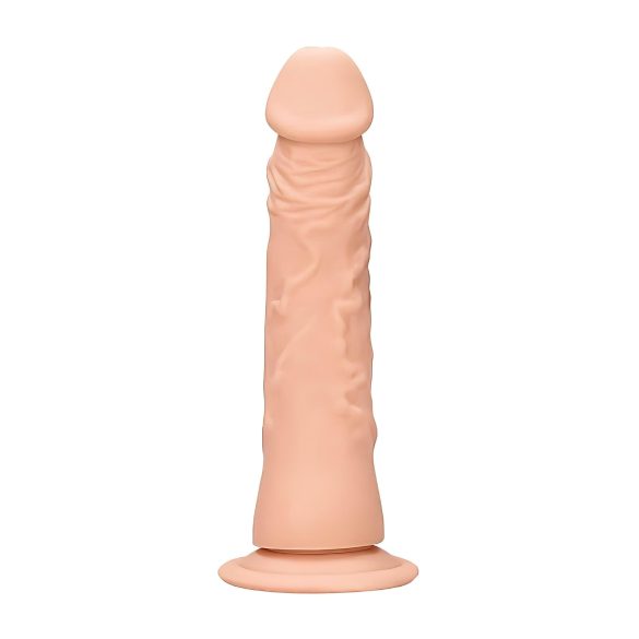 RealRock dildo ar izteiktu vēnainumu 20cm, naturālas krāsas