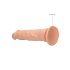 RealRock dildo ar realistisku izskatu 25cm, naturāls