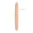 RealRock Dubultais Dildo 14 - 36cm - dabīgā krāsa