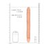 RealRock Dubultais Dildo 14 - 36cm - dabīgā krāsa