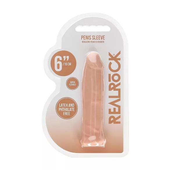 RealRock dzimumlocekļa uzmava 17 cm naturāls
