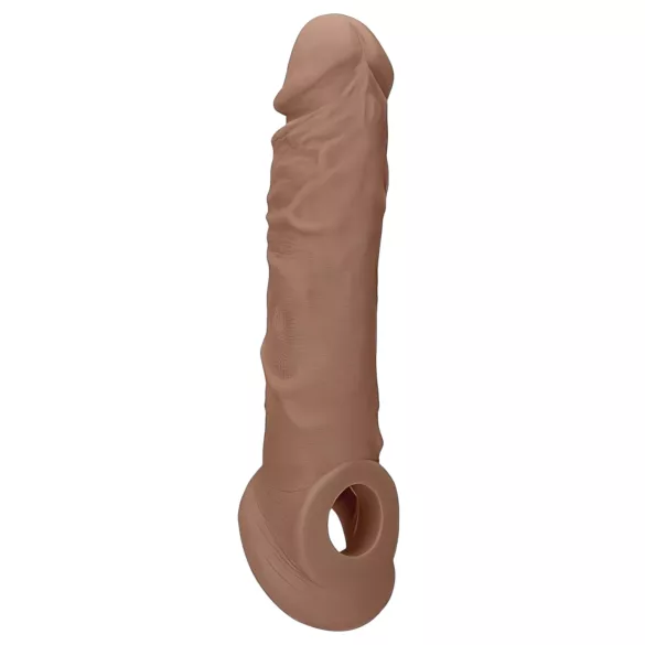 RealRock dzimumlocekļa uzmava 21cm tumši miesas krāsā