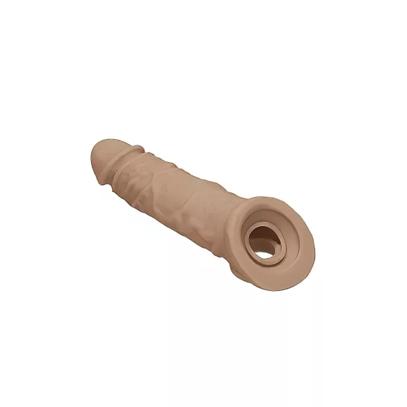 RealRock dzimumlocekļa uzmava 21cm tumši miesas krāsā