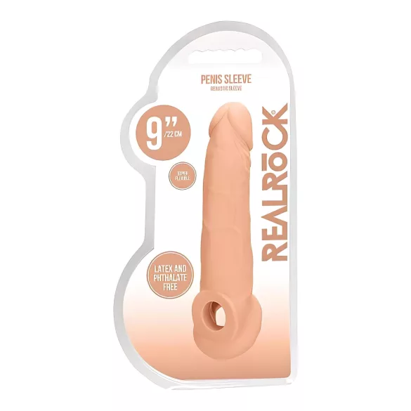 RealRock dzimumlocekļa uzmava 21,5cm natūrālais
