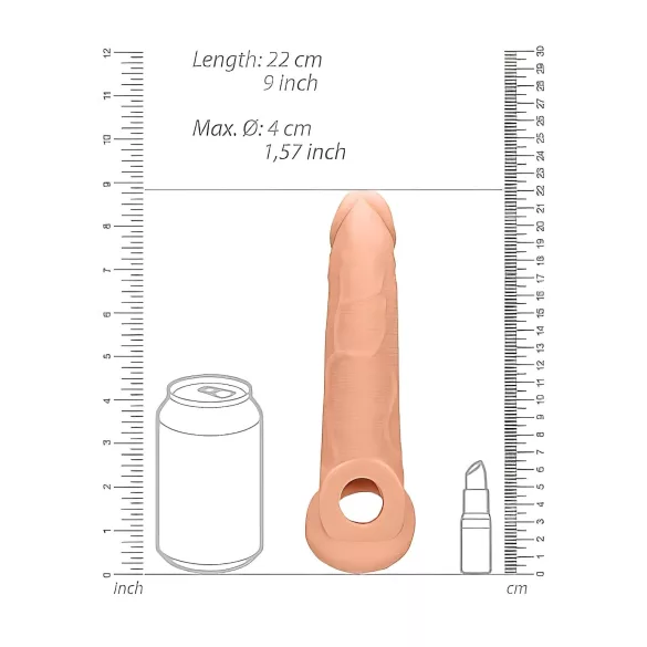 RealRock dzimumlocekļa uzmava 21,5cm natūrālais