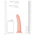 RealRock Slim - reālistisks dildo - 15,5cm (dabisks)