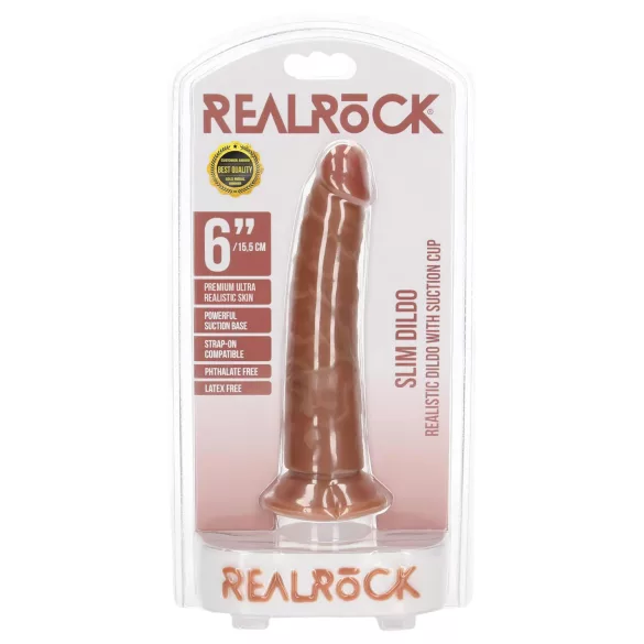 RealRock dildo realistisks slaids 15,5 cm tumši bēšs
