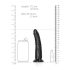 RealRock Slim reālistisks dildo - 15,5 cm (melns)
