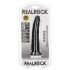 RealRock Slim reālistisks dildo - 15,5 cm (melns)