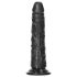 RealRock Slim reālistisks dildo - 15,5 cm (melns)