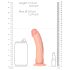 RealRock - reālistisks piesūceknis dildo - 15,5 cm (dabīgs)