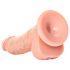 RealRock - reālistisks piesūcekņa dildo - 15,5cm (dabīgā krāsā)