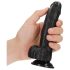 RealRock - piesūcekņa reālistiskais dildo - 15,5 cm (melns)