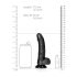 RealRock - piesūcekņa reālistiskais dildo - 15,5 cm (melns)