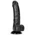 RealRock - piesūcekņa reālistiskais dildo - 15,5 cm (melns)