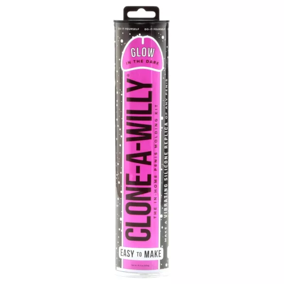 Clone-a-Willy - dzimumlocekļa kopēšanas komplekts ar izgaismojošu efektu rozā