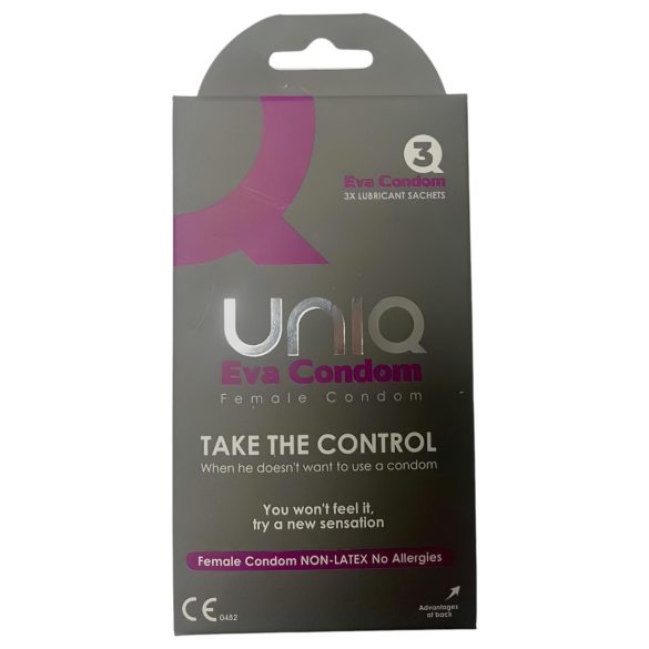 Uniq Eva - lateksa nesaturošs sieviešu prezervatīvs (3gab)
