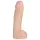 Doc Johnson Vac-U-Lock Hung 12 - reālistisks dildo ar sēkliniekos (dabīgā krāsā)