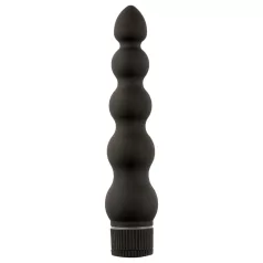   Doc Johnson - Black Magic 7 - stingrs anālais vibrators ar 5 lodītēm (melns)