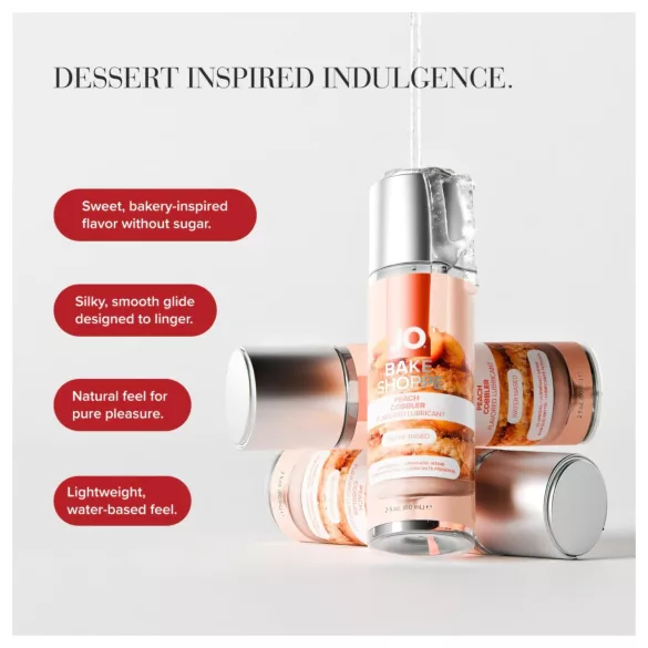 System JO Bake Shoppe - aromatizēts lubrikants, persiku pīrāgs (60 ml)