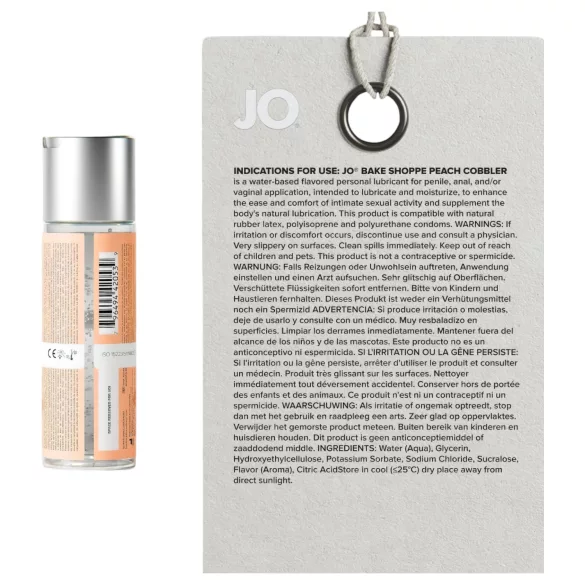 System JO Bake Shoppe - aromatizēts lubrikants, persiku pīrāgs (60 ml)