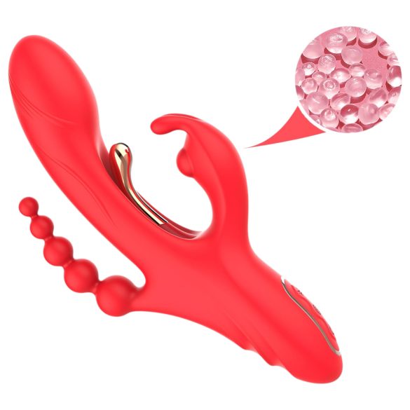 Bestoy - 3 in 1 vibrators ar mēlēm (sarkans)