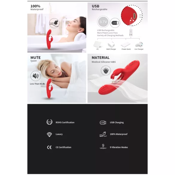 Bestoy - G-punkta un klitora vibrators sarkans