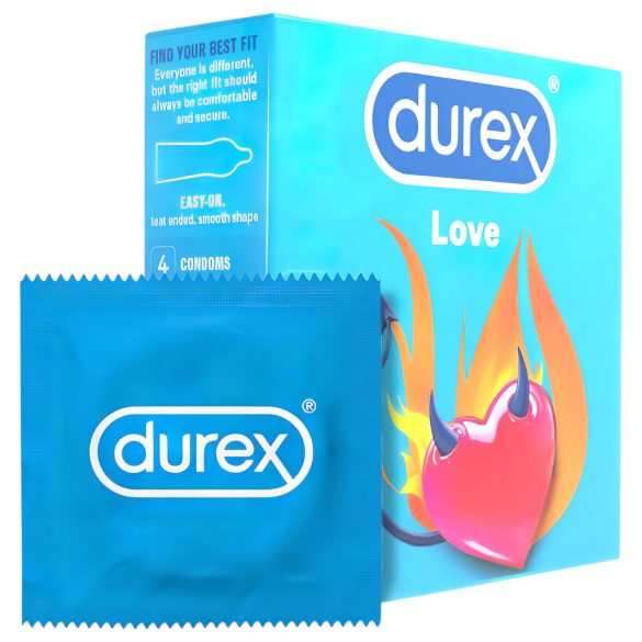 Durex prezervatīvi Love - Viegli lietojami prezervatīvi (4 gab.)